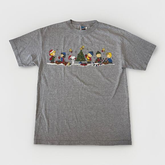 AAA Other - Vintage Charlie Brown T-Shirt Gray Christmas Peanuts Y2K Nostalgia Men’s M